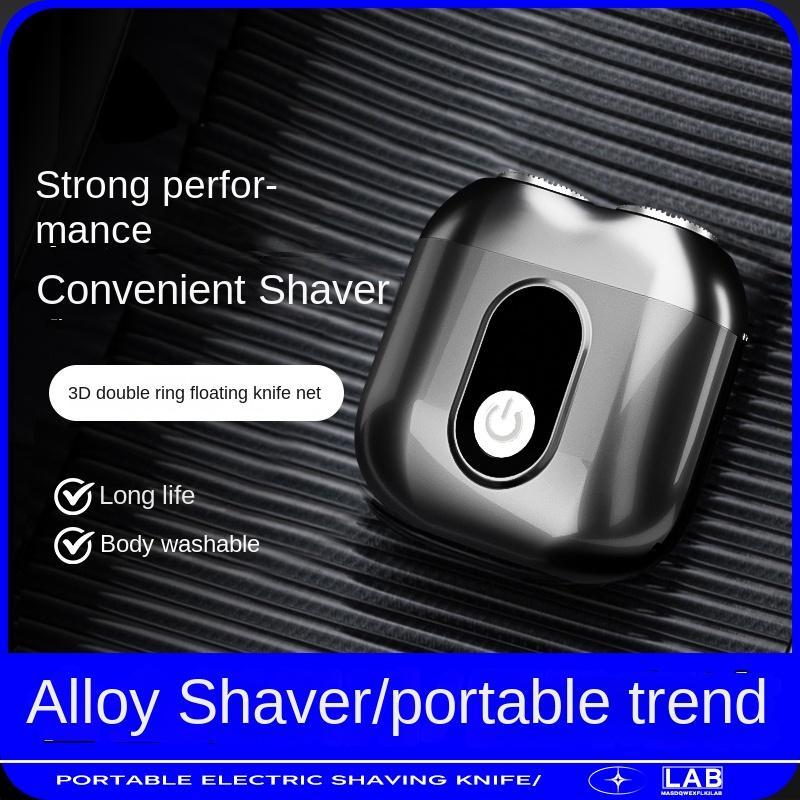 Mini Portable Electric Shaver, 1 Count Rechargeable Dual Cutting Head Electric Shaver, Men's Home Business Vehicle Travel Shaver, Halloween Christmas Gift, Fall Essentials, Ideal Winter Gift