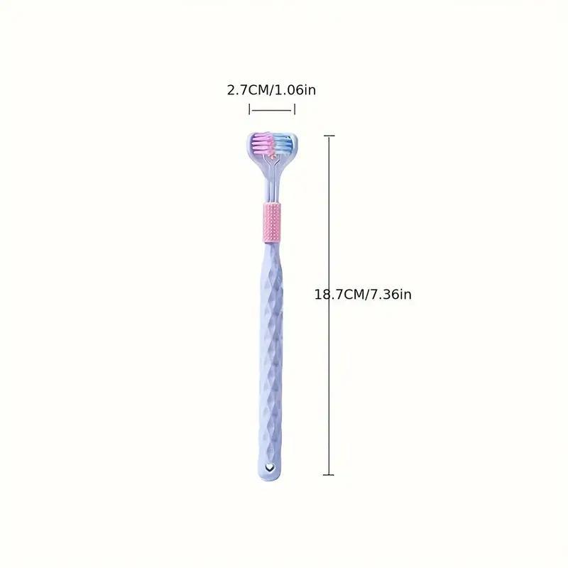 360 Degree 3-headed Soft & Hard Bristle Toothbrush, 2 8 Counts Oral Care Toothbrush, Oral Care Product for Adults, Travel Toothbrush, Christmas, Christmas Gift