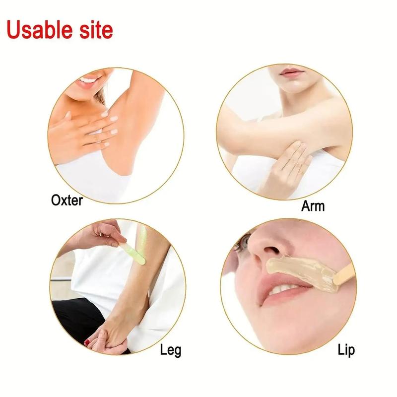 Wooden Wax Scraper Applicator, 100pcs set Body Hair Removal Craft Stick Applicator, Wax Applicator Scraper for Face Body Hair