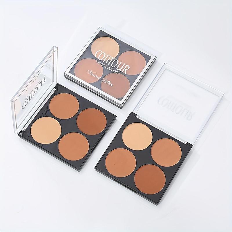 Four Colors Stereo Contour Powder, 1 Count Contour Palette, Long Lasting Matte Nose Shadow Powder for Vanity Makeup Desk