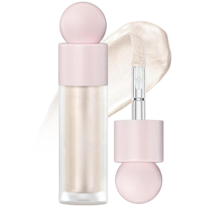 Liquid Highlighter Makeup, Face Highlighter Bronzer Makeup Stick, Natural Glossy Finish, Lightweight Blendable Silky Smooth Cream Face Illuminator Makeup, Cruelty-free, 01# MOONLIGHT