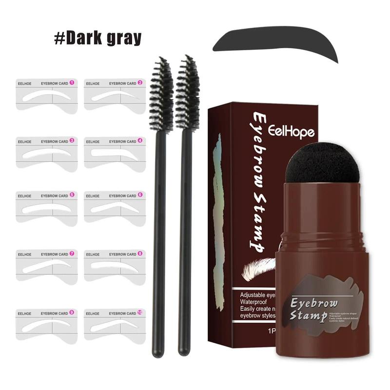 Eyebrow Stencil & Eyebrow Stamp & Eyebrow Brush Set, 1 Box Waterproof Natural Eyebrow Shading & Filling Makeup Kit, Eye Brow Makeup Products