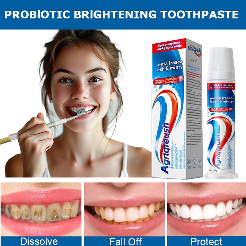 Whitening Probiotic Toothpaste, Press Directly Upright Toothpaste, Multi-effect Whitening Of Teeth, Prevention And Treatment Of Tooth Decay, Enhanced Formula Balances The Oral Microbiome, Removes Stains,  Provides  Fresh Breath toothpaste