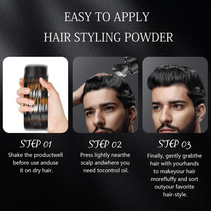 Hair Styling Powder Set, 1 Set Natural Hair Styling Powder, Flexible Men's Hair Powder, Easy To Spread Texturizing Powder