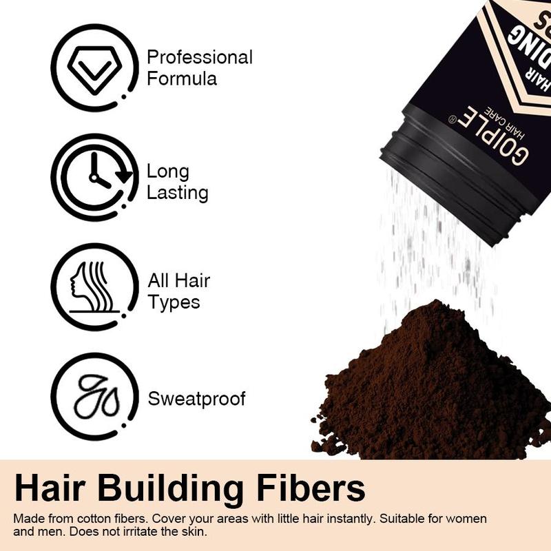 Hair Building Fibers, Hair Thickening Powder, Natural Looking Hair Thickening Powder, Suitable for Women and Men with Thin Hair