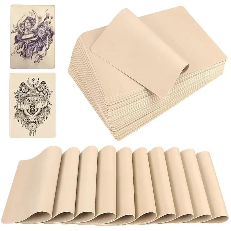 1-100PCS Tattoo Blank Practice Skin Eyebrow Paint Double Side Synthetic Leather Pink Tattoo Beginner Fake Skin Exercise Tool