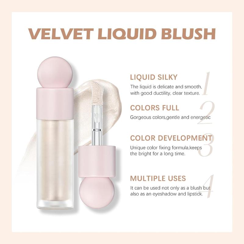 Liquid Highlighter Makeup, Face Highlighter Bronzer Makeup Stick, Natural Glossy Finish, Lightweight Blendable Silky Smooth Cream Face Illuminator Makeup, Cruelty-free, 01# MOONLIGHT