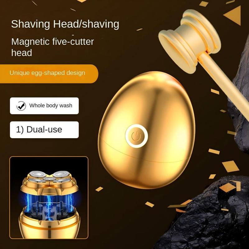 5D Magnetic Head Shaver, 1 Box Waterproof Electric Shaver with LED Display, Wet & Dry Fast Shaving Tool for Men, Perfect Gift for Boyfriend, Father