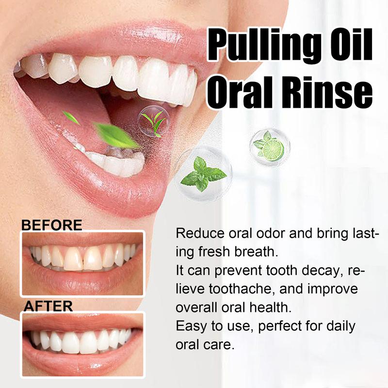 Pulling Oil Oral Rinse, To Tartar Very Well Beautiful Teeth And Fresh Breath Clean Oral Care Gums