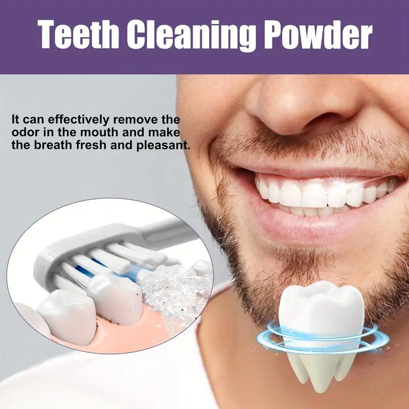 Purple Teeth Cleaning Powder, Teeth Polishing Teeth Deep Cleansing Powder,teeth whitening kit， teeth whitening powder，Fresh Breath And Basic Cleansing - Pearl Essence Mint Flavour Teeth Care Oral