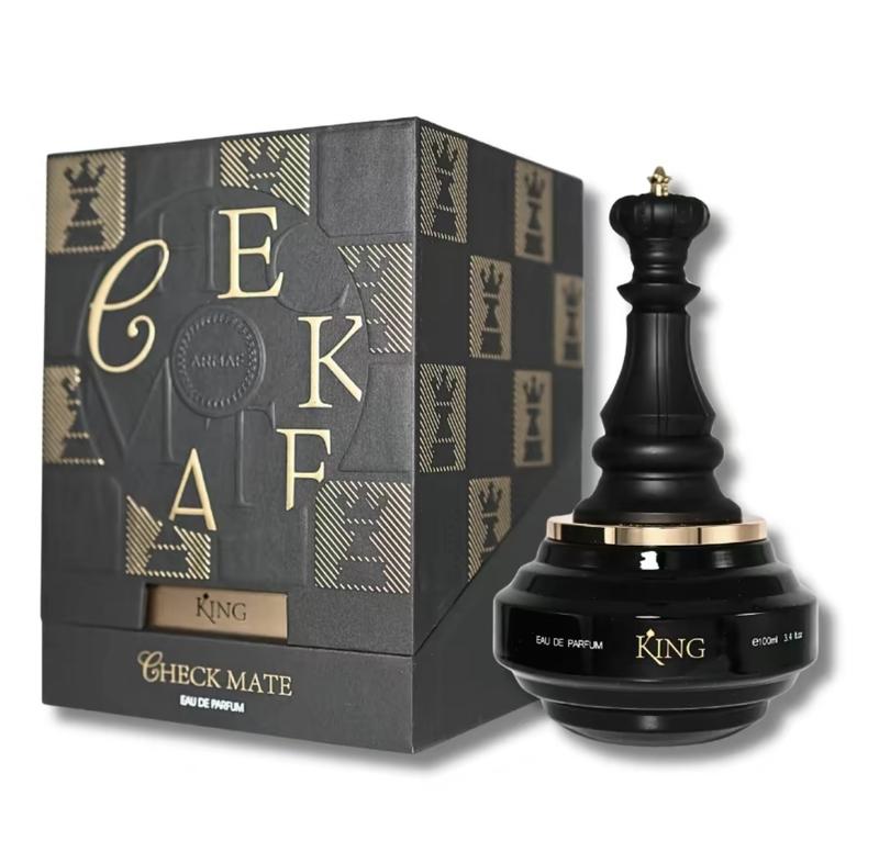 Armaf Checkmate King Eau de Parfum Spray for Men 3.4 Oz, Aromatic Citrus Vanilla Scent