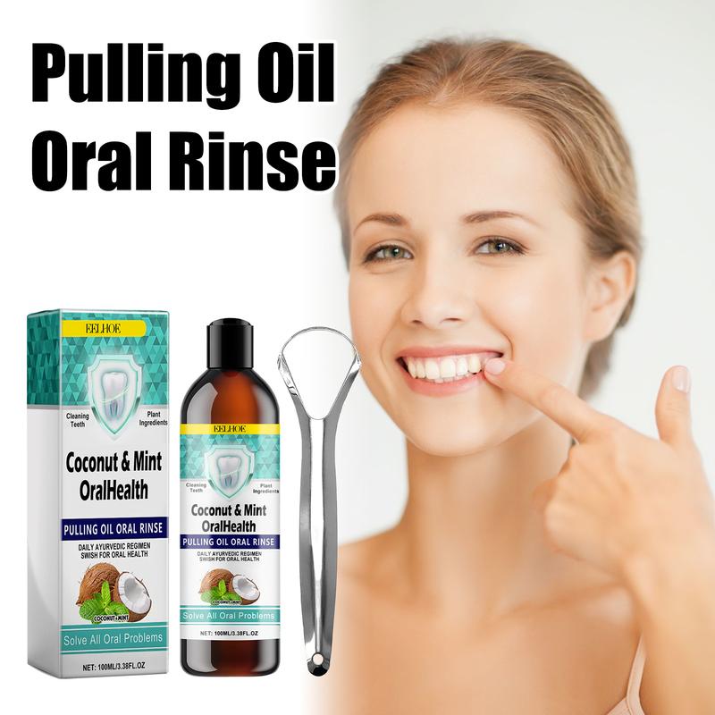 Pulling Oil Oral Rinse, To Tartar Very Well Beautiful Teeth And Fresh Breath Clean Oral Care Gums