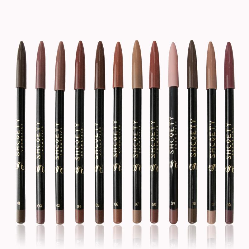 12-color Matte Lip Liner Set Nude Lipstick Long-lasting Non-Bleaching Lip Liner Makeup Eyeliner Gloss Lipliner Smooth holy grail line loud  Cosmetic Waterproof