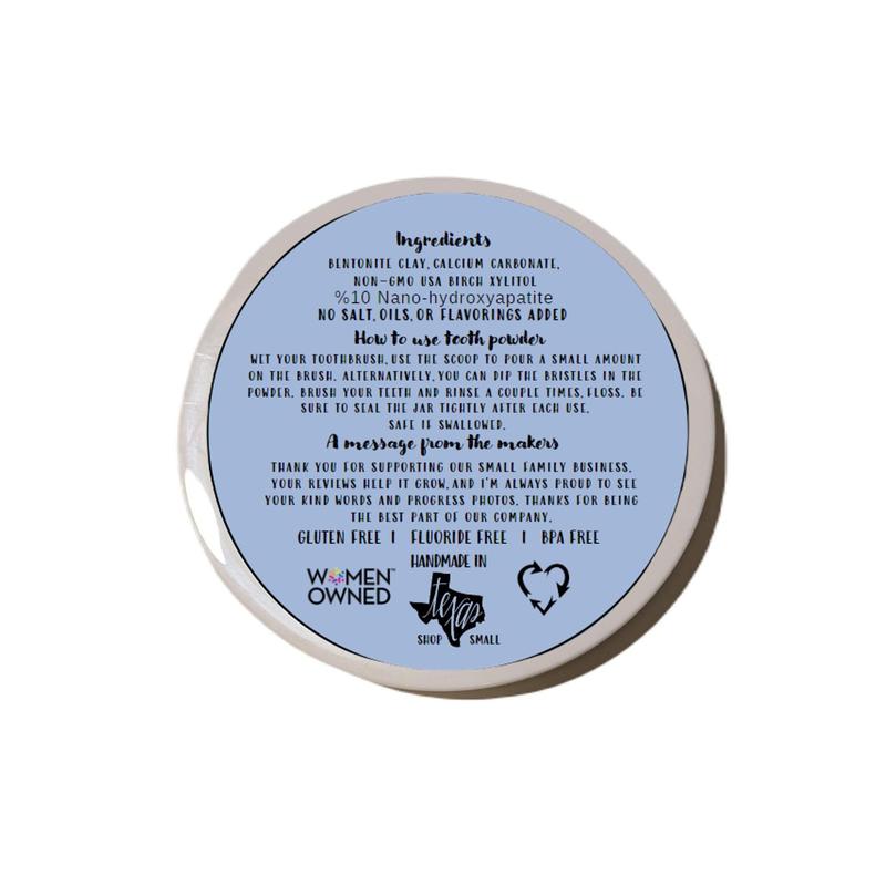 Nano-hydroxyapatite Remineralizing Organic Vegan Fluoride Free Mineral Tooth Powder 1.5oz