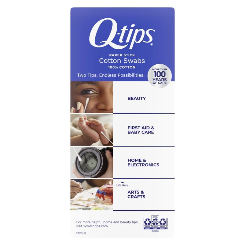 Q-tips Cotton Swabs For Hygiene and Beauty Care Original Cotton Swab Made With 100% Cotton 500 Count