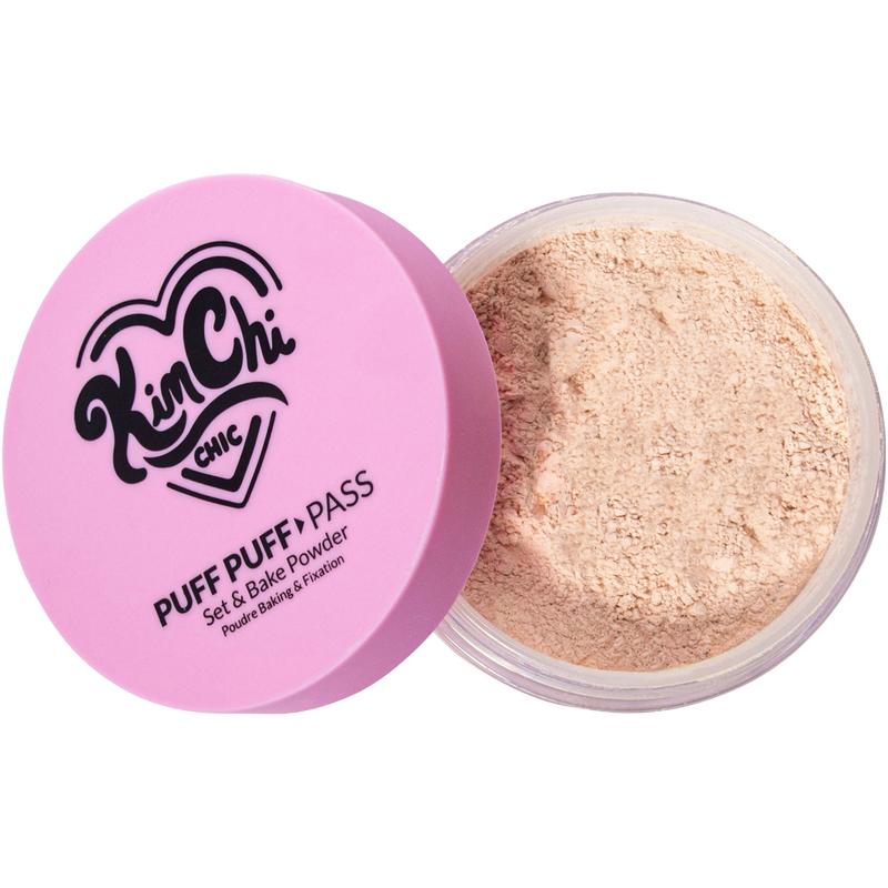 KimChi Chic Puff Puff Pass Set & Bake Powder with Rice Powder & Vitamin-E, Lightweight & Translucent Makeup, Cosmetic Setting Powder - BFCM