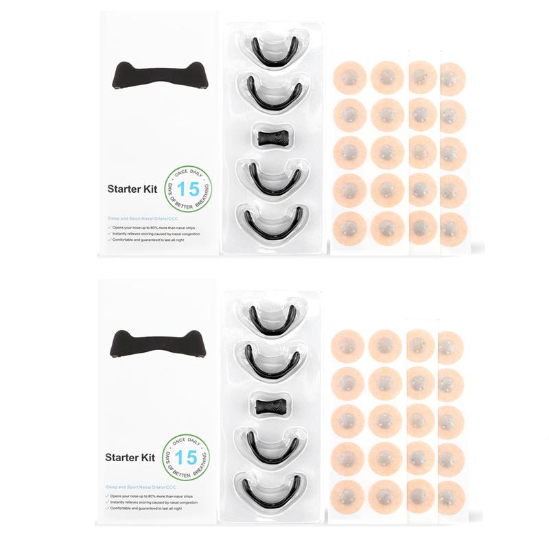 15Pairs Nasal Breathing Dilators Magnetic Kit Stop Snoring Nasal Strips Increase Air Intake Improve Sleep Quality Reduce Snoring