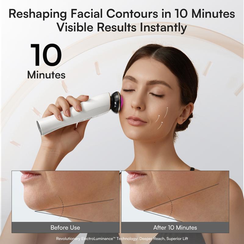 [Cyber Monday Exclusive] INIA FLARE All-in-One Facial Beauty Device, 3-in-1 Facial Massager Beauty Device for Face and Neck Skin Rejuvenation Lifting  Tightening  Infusing, Perfect Gift Season Pick