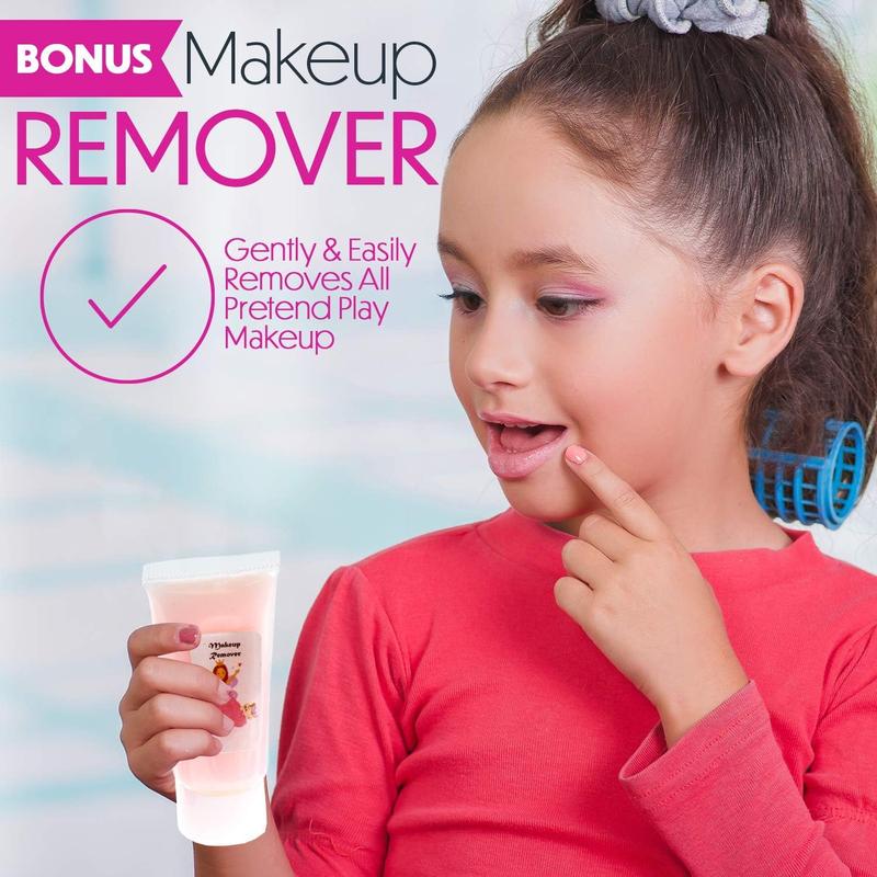 Christmas Makeup Kit for Girl - Real for Kids with Remover, Washable Toddler Makeup Kit - Princess Birthday Gift Pretend Play Makeup