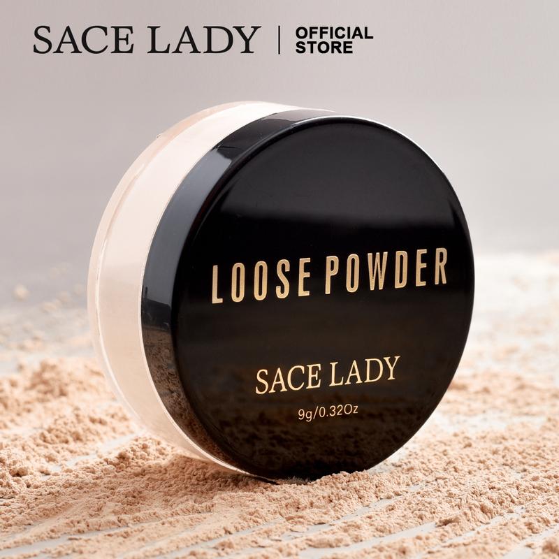 SACE LADY Oil-Control Face Powder Matte Waterproof Long-lasting Smooth Loose Setting Powder Makeup Brush Oil Control