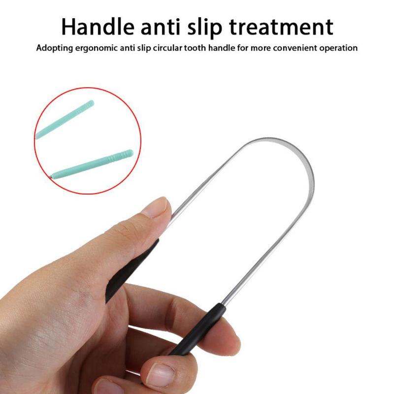 Stainless Steel Tongue Scraper, U Shaped Tongue Scraper Cleaner for Fresher Breath, Tongue Cleaner Removes Tongue Coating,  Tongue Scraping Tool