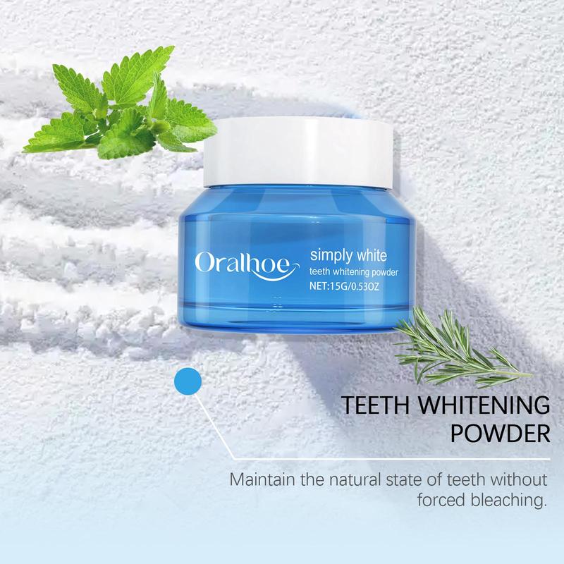 Teeth Brightening Powder, Oral Care Teeth Cleaning Powder, Freshening Breath Teeth Stain Remover, Oral Care Product for Men & Women