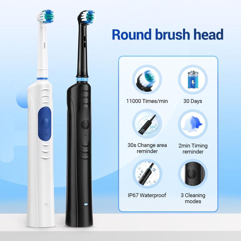 Electric Toothbrush Set, 1 Box Rechargeable Toothbrush & Replacement Brush Heads, Oral Care Toothbrushes for Adults, Intelligent Deep Cleaning Toothbrushes