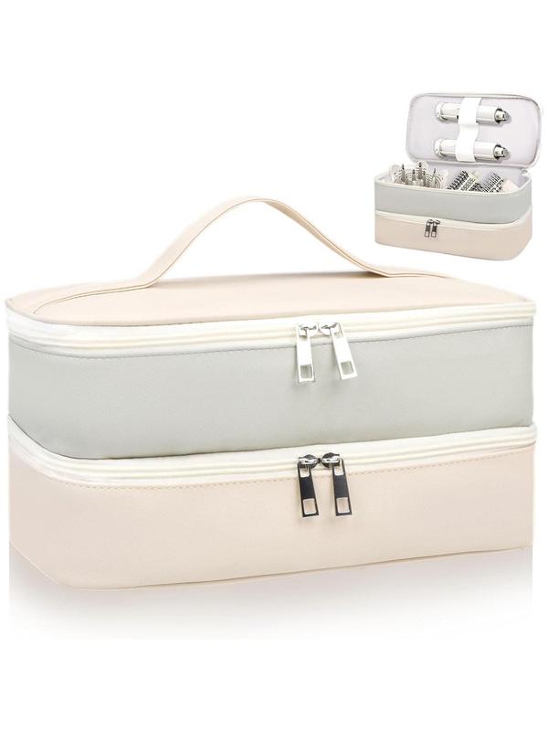 Portable Travel Case for Hair Dryer & Styling Tools, Double Layer Storage Space for Hair Accessories, Ideal Organizer for Revlon Styler, Durable and Fashionable Design