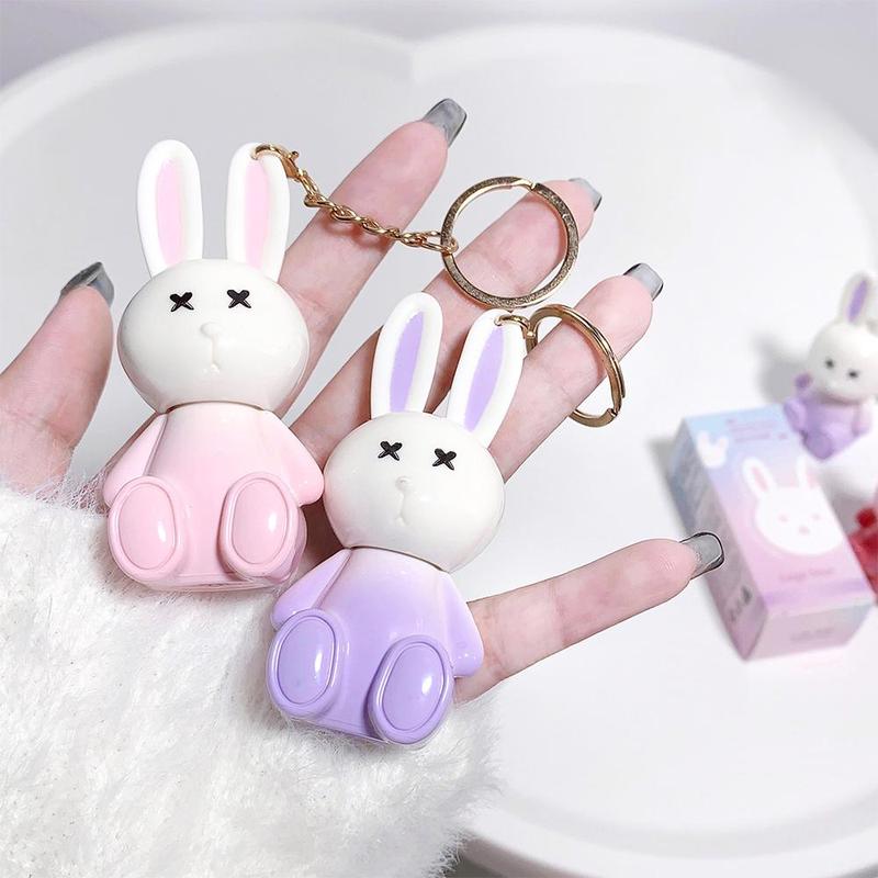 Cute Rabbit Design Lip Gloss, 3 Counts set Moisturizing Lip Glaze, Long Lasting Tinted Lip Oil for Girls & Women