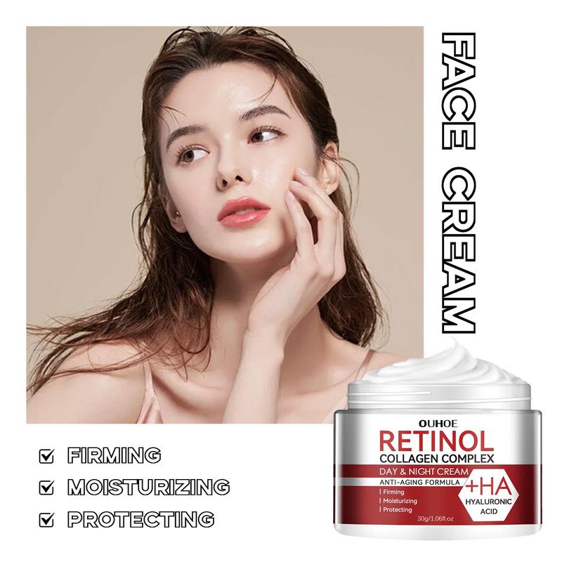 30g Retinol Collagen Moisturizing & Firming Face Cream, Deep Hydration and Gentle, for Women and Men