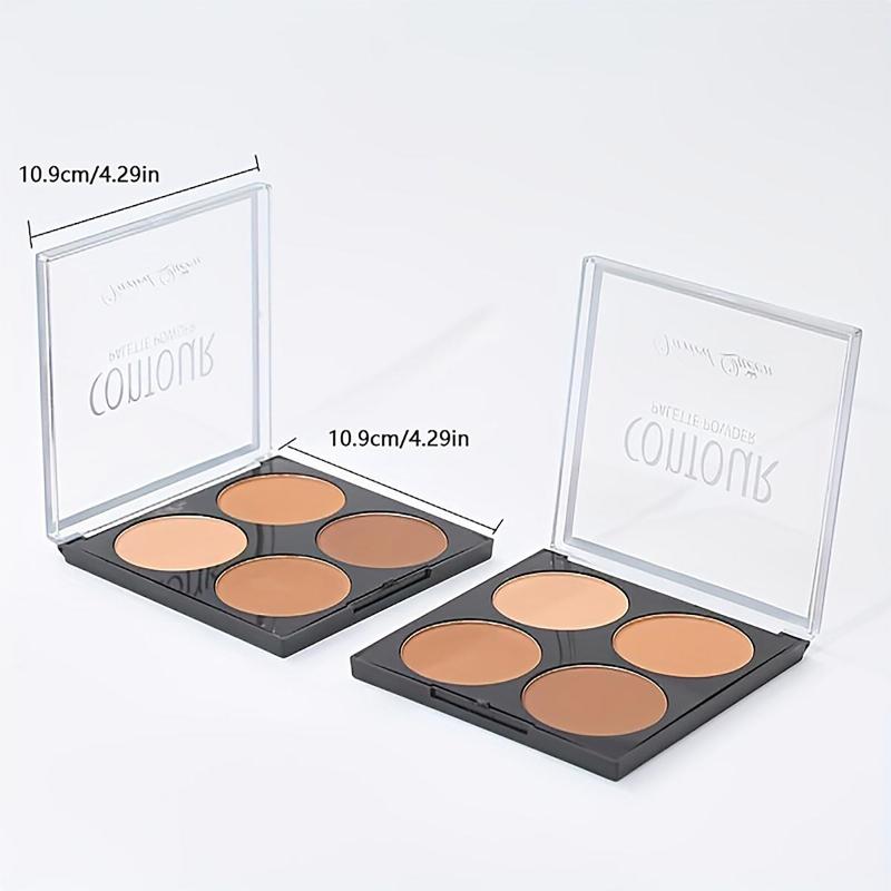 Four Colors Stereo Contour Powder, 1 Count Contour Palette, Long Lasting Matte Nose Shadow Powder for Vanity Makeup Desk