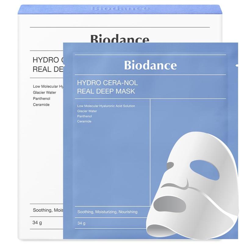 [BIODANCE] Hydro Cera-nol Real Deep Mask 4ea, All in One Care, Hydrating, Pore Minimizing, Soothing, Firming Gel Type Mask Pack, Korean Skincare, For Sensitive Skin, Skin Repair, Korean Skincare, Viral Hydro Cera-nol Real Deep Mask