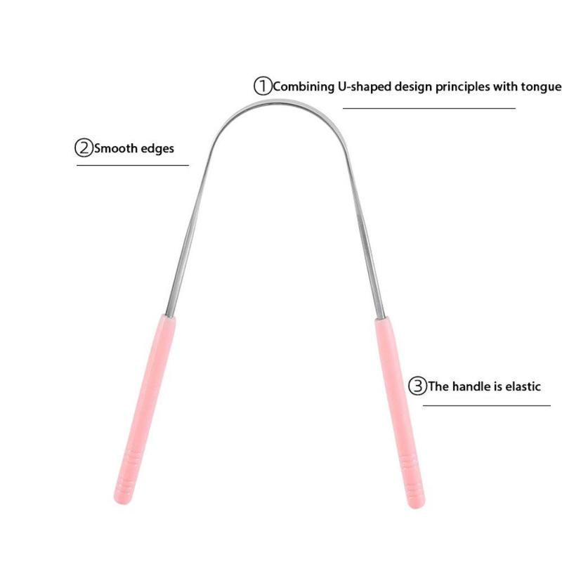 Stainless Steel Tongue Scraper, U Shaped Tongue Scraper Cleaner for Fresher Breath, Tongue Cleaner Removes Tongue Coating,  Tongue Scraping Tool