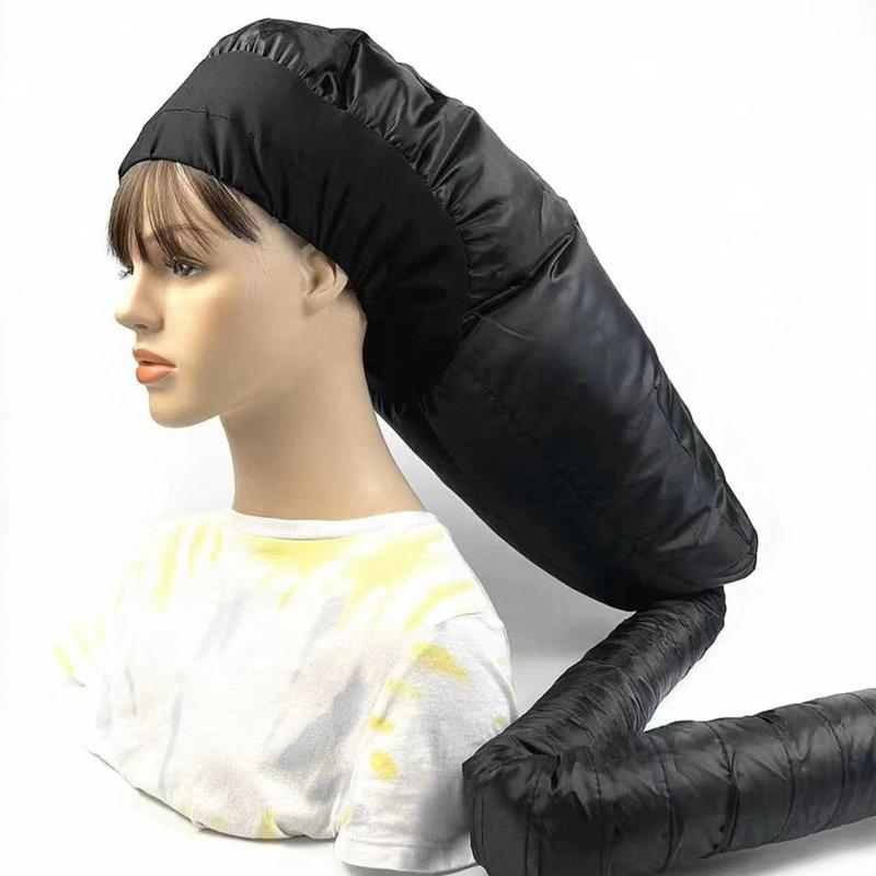 Bonnet Hood Hair Dryer Diffuser Attachment - Extra Long Soft Adjustable Dryer Cap with Headband - Heat Protector Hair Drying Hoods - Deep Conditioning Oiling and Hair Drying - Blow-Dryer with Case