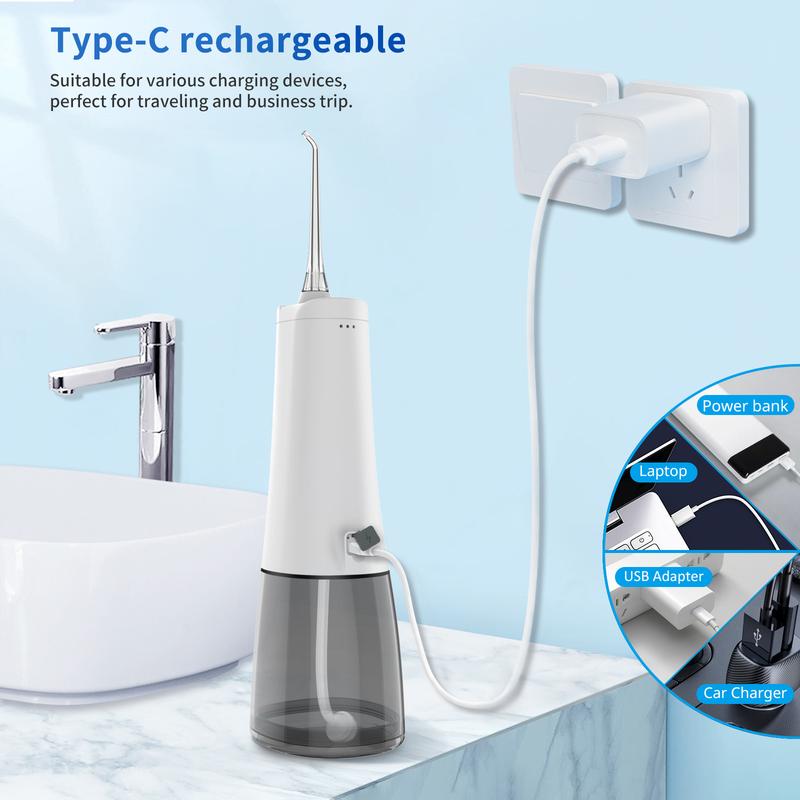 Water Flosser Cordless Dental Oral Irrigator with 9 Modes, 4 Replaceable Jet Tips