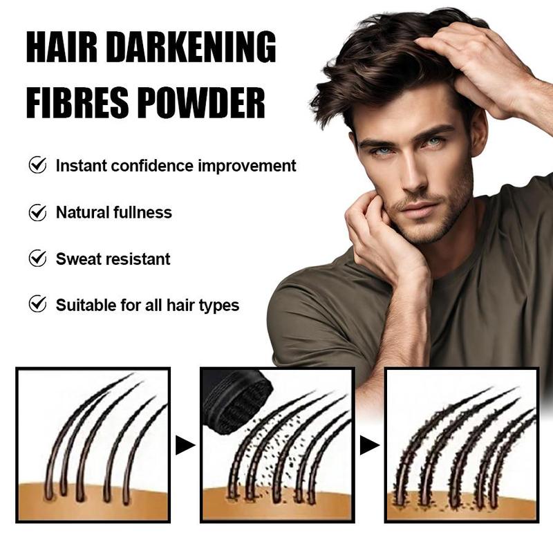 Hair Building Fibers, Hair Thickening Powder, Natural Looking Hair Thickening Powder, Suitable for Women and Men with Thin Hair