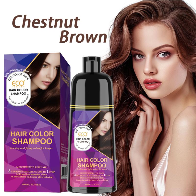 ECO 3 in 1 Instant hair dye and Conditioner, Plant extract-Long-lasting-mild long term hair care, black, Burgundy, brown hair dye shampoo Haircare