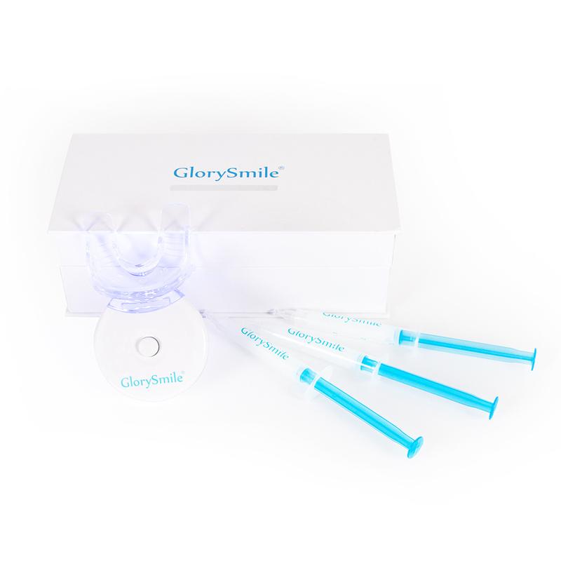 GlorySmile-Original Teeth Whitening Kit with 5x LED Light, 18% Carbamide Peroxide Oral Care Halloween Black Friday Christmas Deal