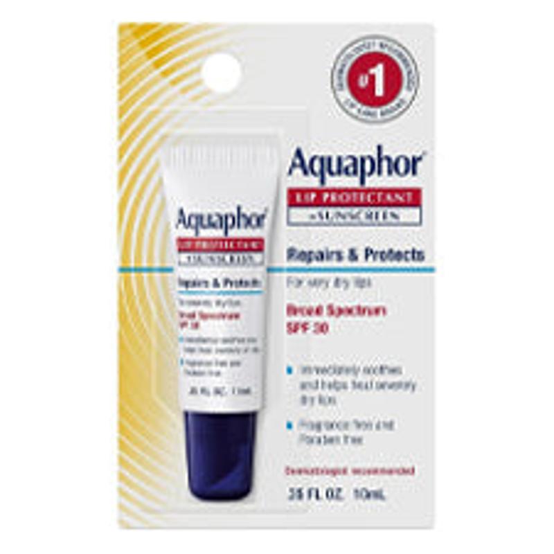 Aquaphor Lip Repair with Sunscreen SPF 30 for  Long-Lasting Moisture and Lip Protection, 0.35 Oz Tube, Pack of 3