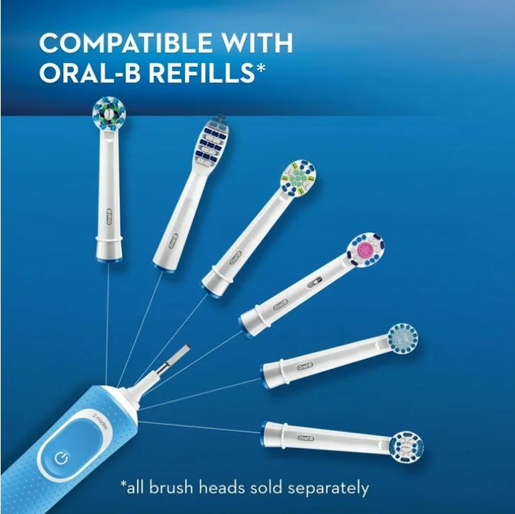 Oral-B Kids Electric Toothbrush with Sensitive Compact Brush Head and Timer, Children 3+