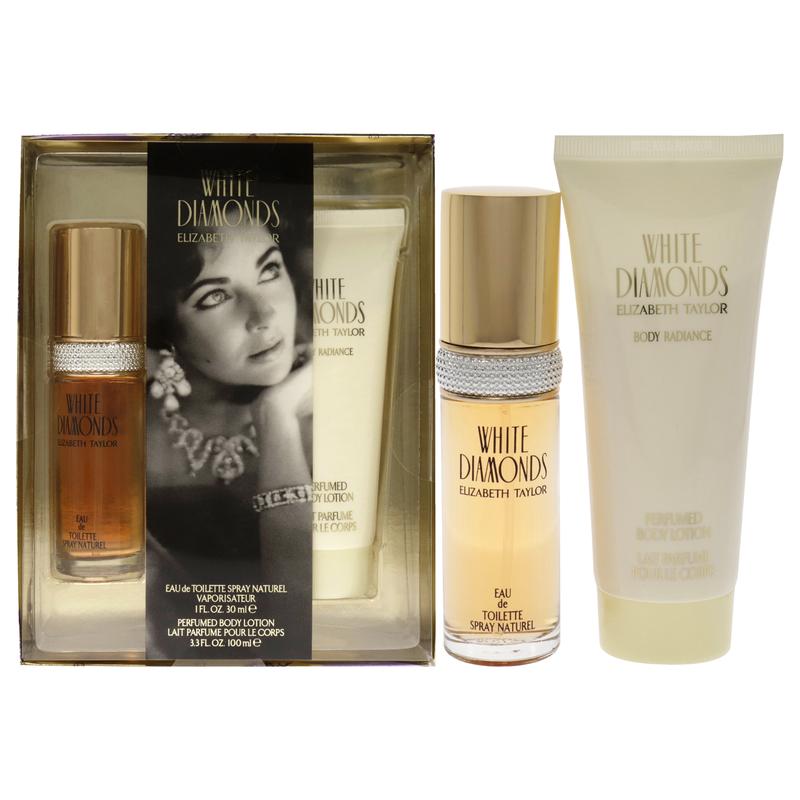 White Diamonds by Elizabeth Taylor for Women - 2 Pc Gift Set 1oz EDT Spray, 3.3oz Body Lotion