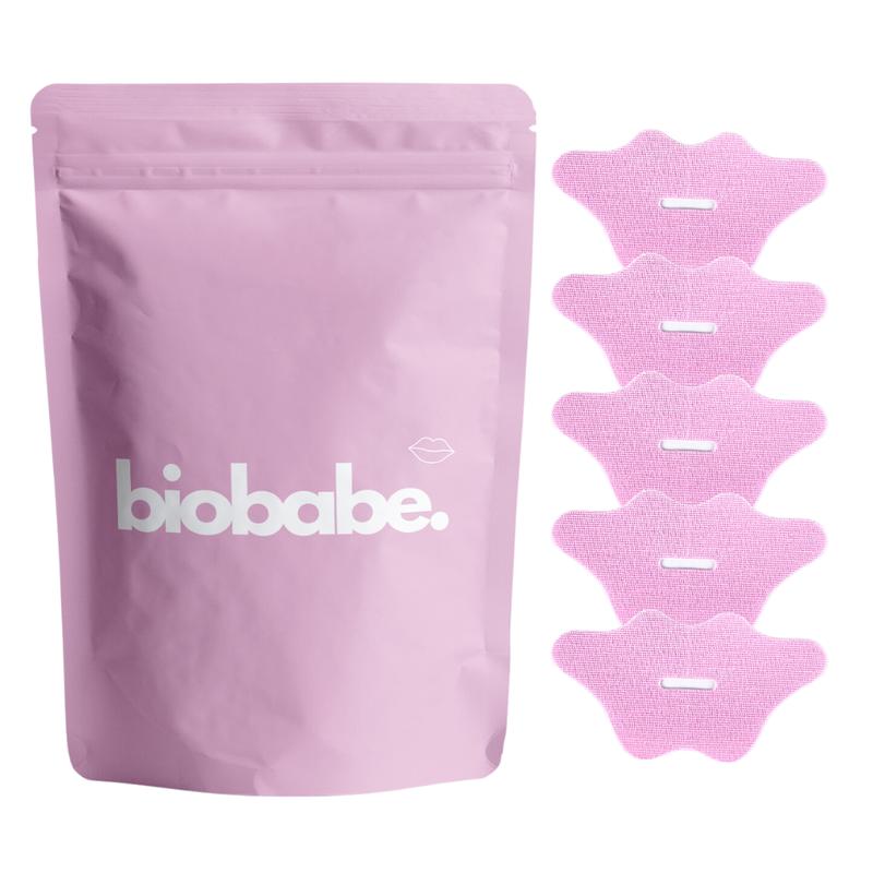 BioBabe Mouth Tape for Sleep, Anti Snore, Pink, 30 Count, One Month Supply