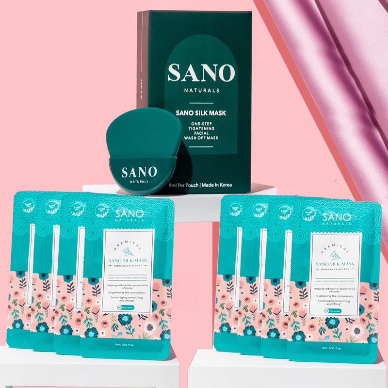 Vegan Zombie Like Mask - Sano Silk Mask - K Beauty 1 Step Facial from Sano Naturals - PACK OD 8 MASKS