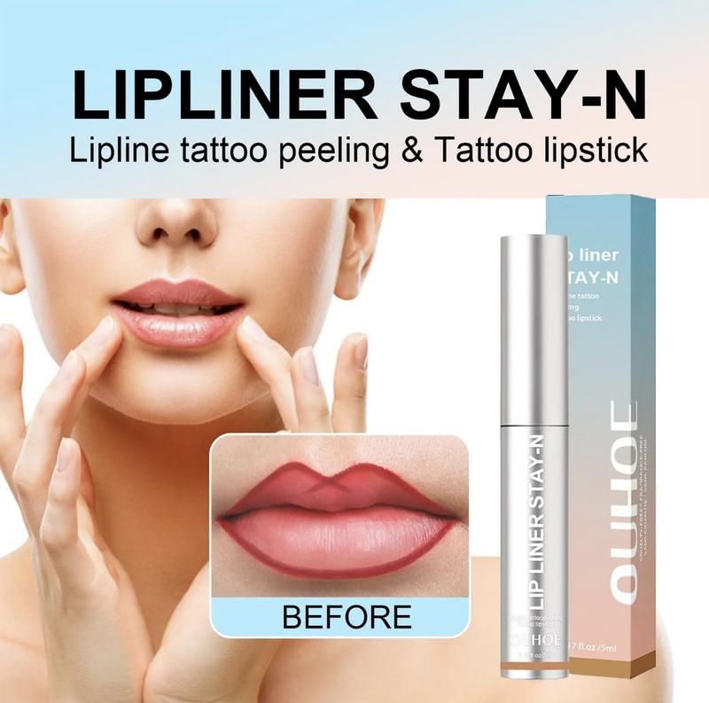 Peel Off Lip Liner Tattoo, Peel Off Lip Stain, Long Lasting Lip Stain Peel Off. Makeup Gift for Women Eyeliner Waterproof Cosmetic Nourishing