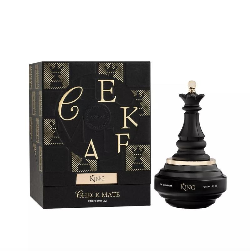 Armaf Checkmate King Eau de Parfum Spray for Men 3.4 Oz, Aromatic Citrus Vanilla Scent