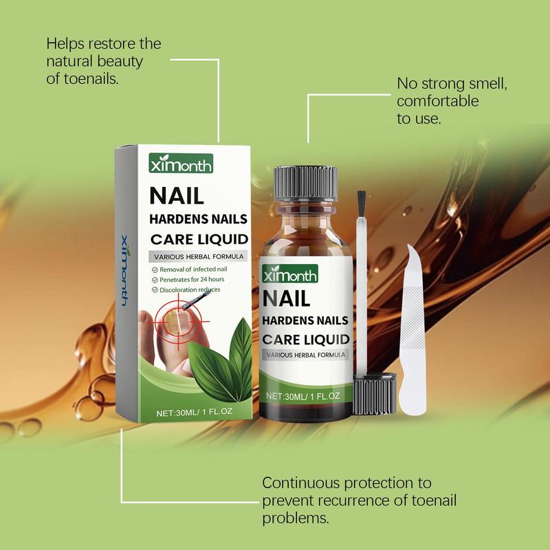 Nail Care Liquid Kit, 1 Set Nail Strengthening Care Liquid with Nail File, Nail Care Product for Women & Men, Foot Nail Care Product, Nail Supplies, Christmas Gift