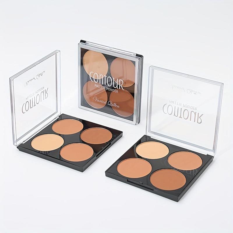 Four Colors Stereo Contour Powder, 1 Count Contour Palette, Long Lasting Matte Nose Shadow Powder for Vanity Makeup Desk