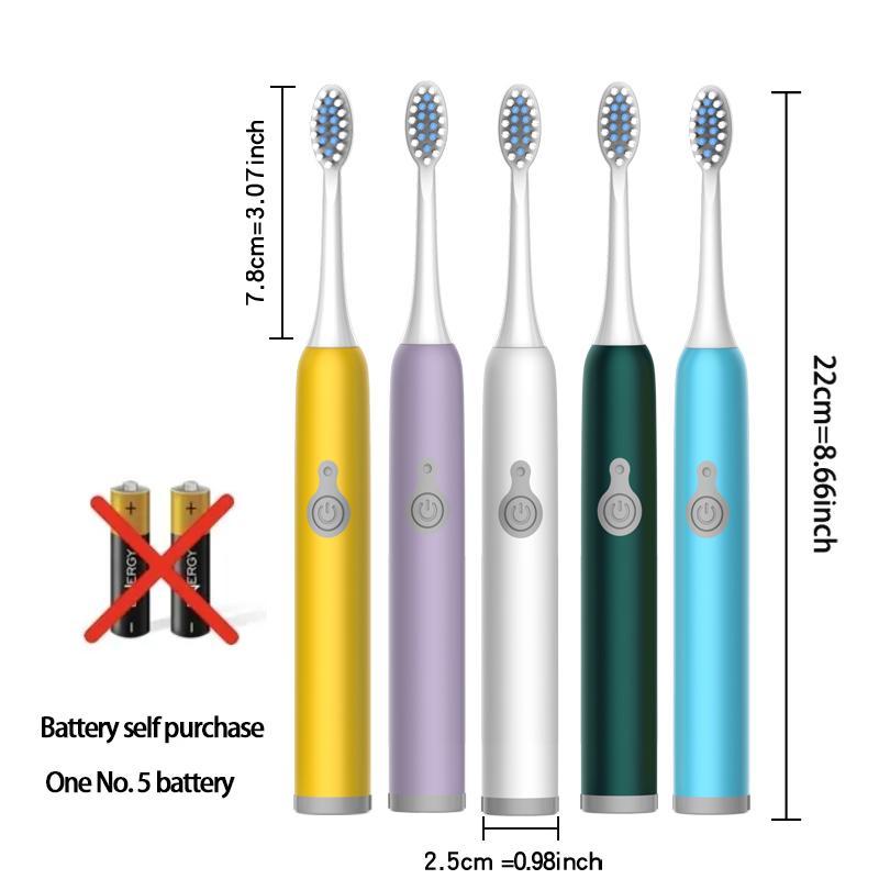 Electric Toothbrush Set, Rechargeable Electric Toothbrush with 4 Counts Brush Heads, Portable Toothbrush for Home & Travel