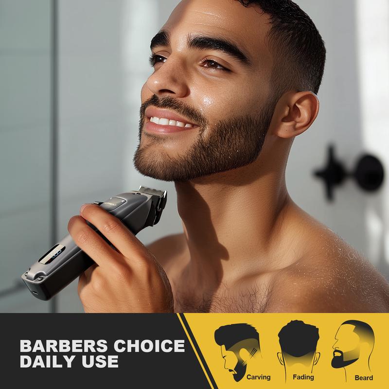 [HOME CLIPPER ] ALL IN ONE  CLIPPER SUPRENT Hair Clippers for Men Professional, USB-C Rechargeable Cordless Clippers for Hair Cutting, Mens Hair Clippers and Trimmer Kit for Barber with LED Display for Barbers & Home UseFashion gifts