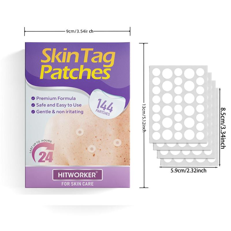 Skin Tag Patches, 144pcs box Hydrocolloid Acne Patches, Natural Skin Care Patches for All Skin Types, Waterproof Acne Care Patches, Christmas Gift